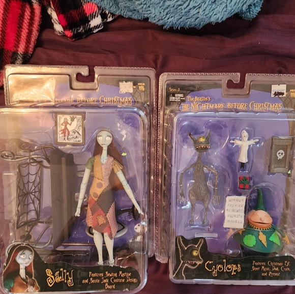 Lot of 2 NECA Nightmare Before Christmas Series 3 Sally and Cyclops Figures NIB
